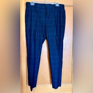 Banana Republic Navy Windowpane Women’s Avery Pants size 6